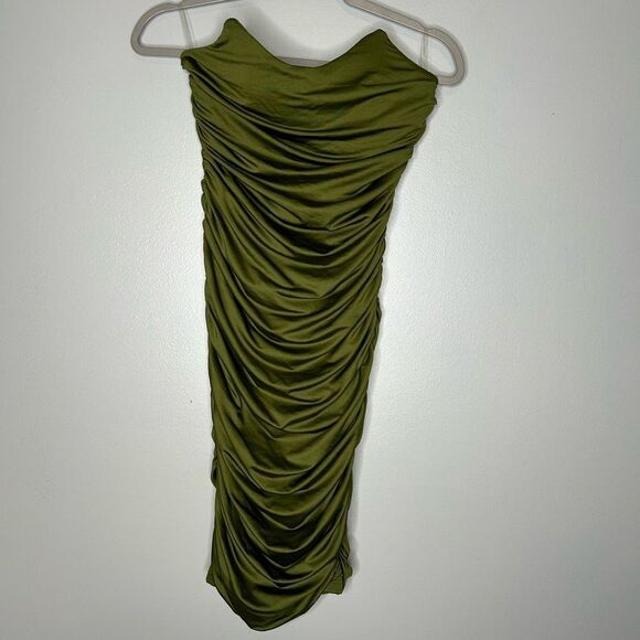 Fashion Nova Ruched Midi Dress - Picture 1 of 2